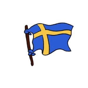 Illustration of a Swedish flag