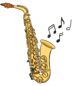 Illustration of a saxophone