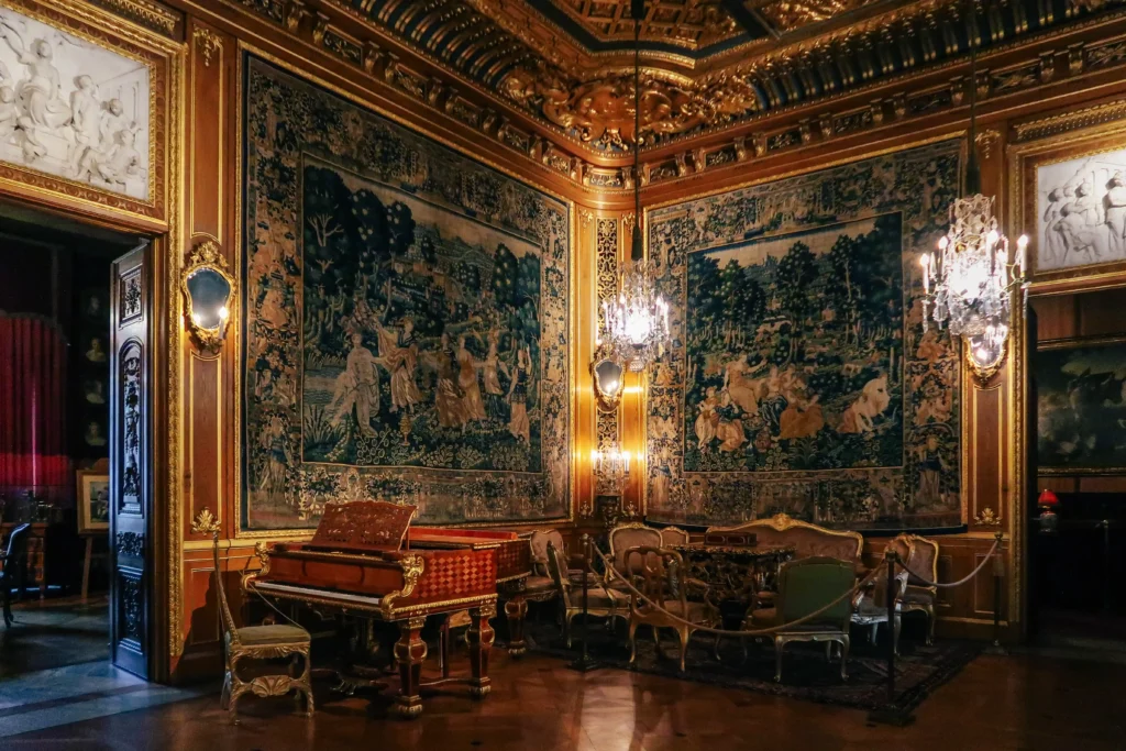 Ornate interior of the Hallwyl Museum, Stockholm