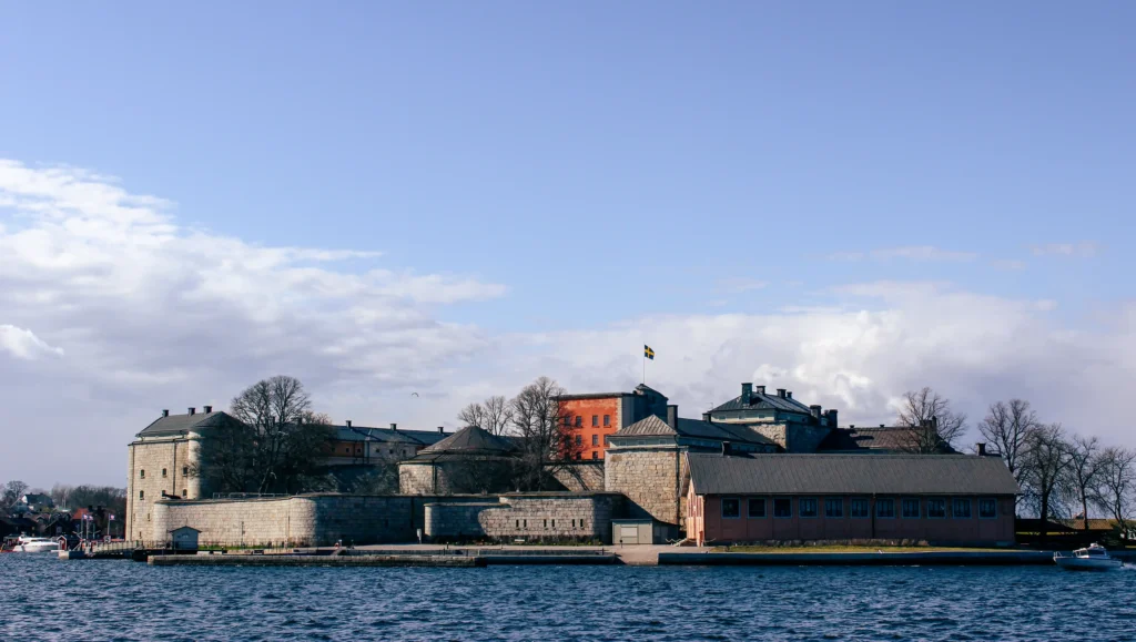 Vaxholm Fortress on its island in the Stockholm archipelago
