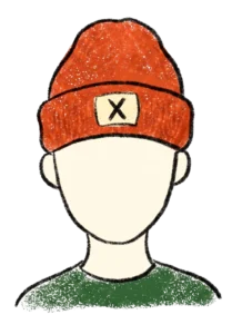 Illustration of a Local Xpert guide in an XperienceSthlm beanie