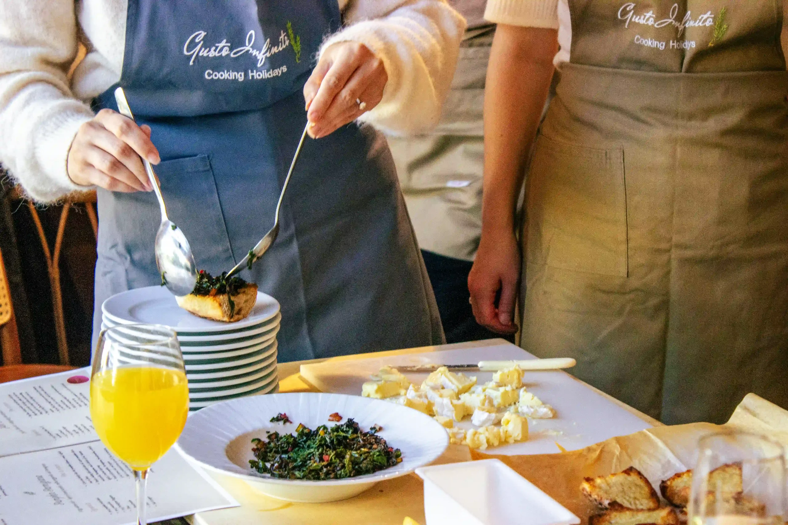 Food being served at a Stockholm farmers market