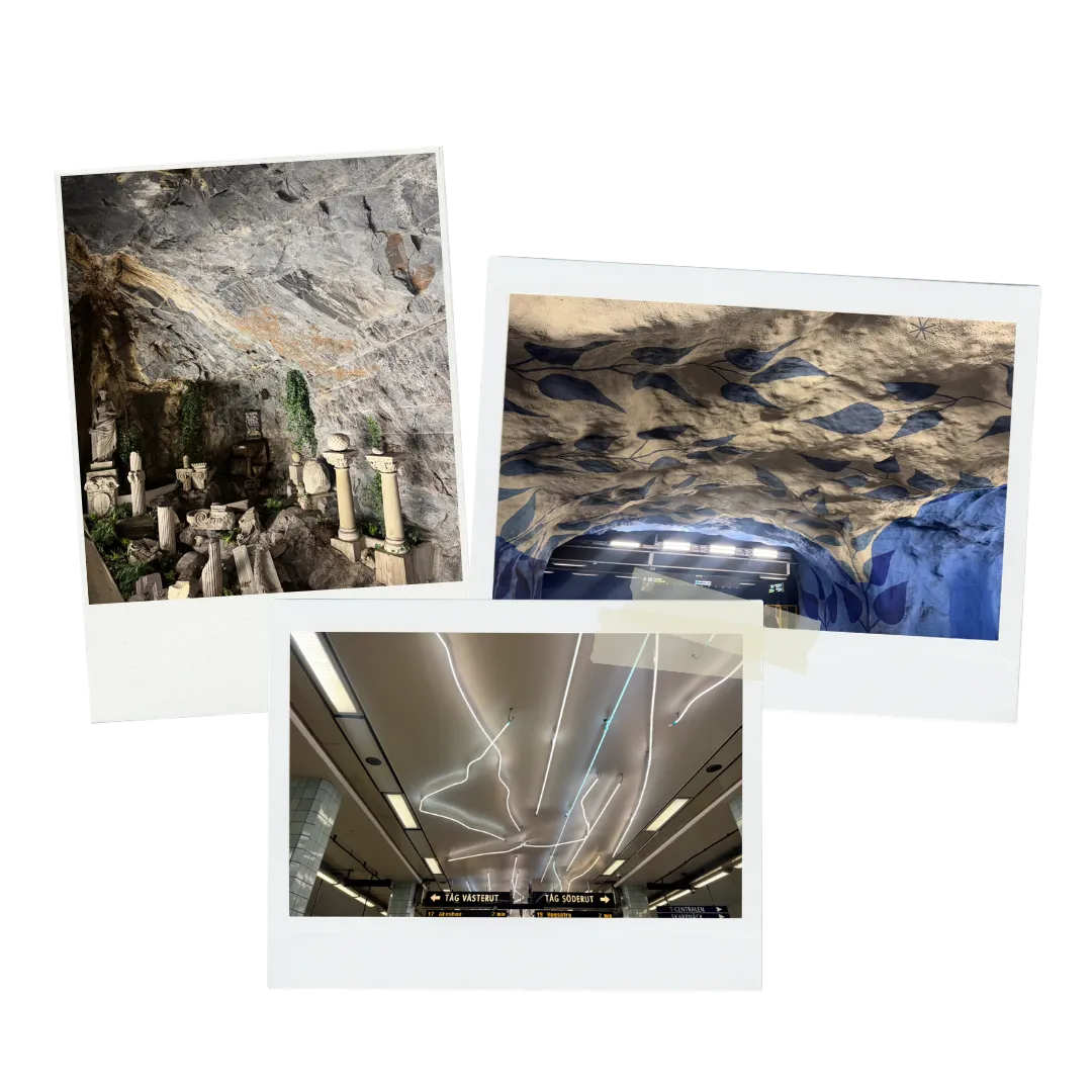 Stockholm metro station art