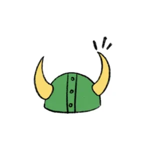 Illustration of a Viking helmet