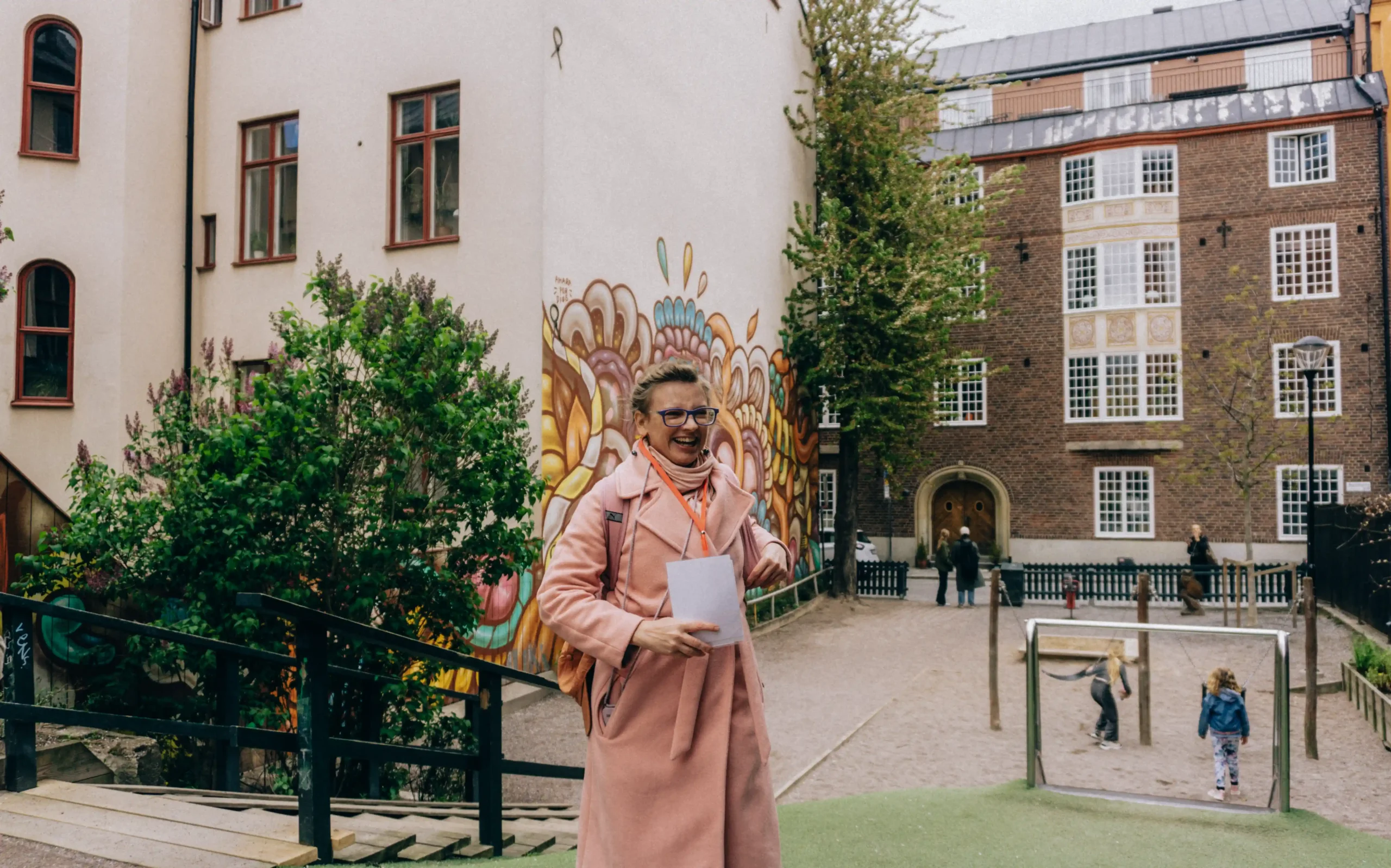 Olesia on the Stockholm Urban Art Tour