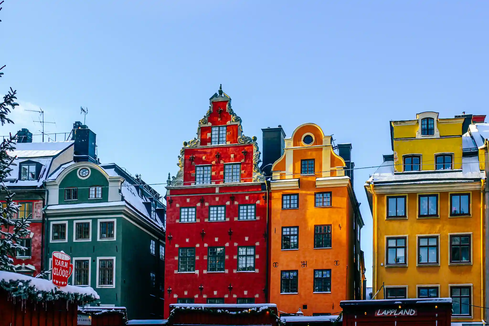 Cobblestone alley in Gamla Stan, Stockholm's Old Town
