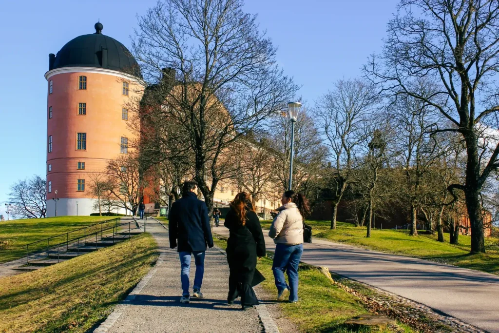 Guests on the Uppsala walking tour