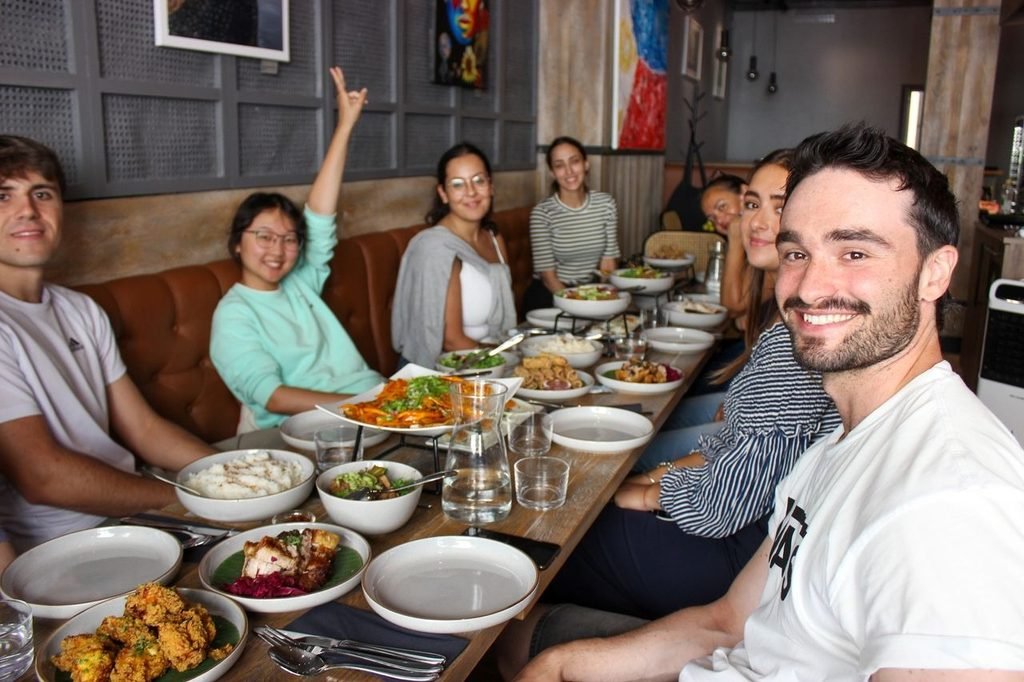 The XperienceSthlm team bonding over lunch
