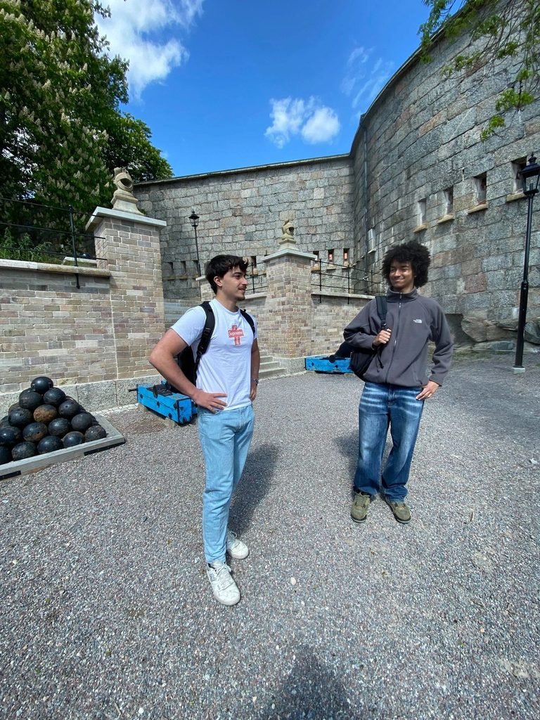 Gabriel (my friend) and I on our Vaxholm Excursion