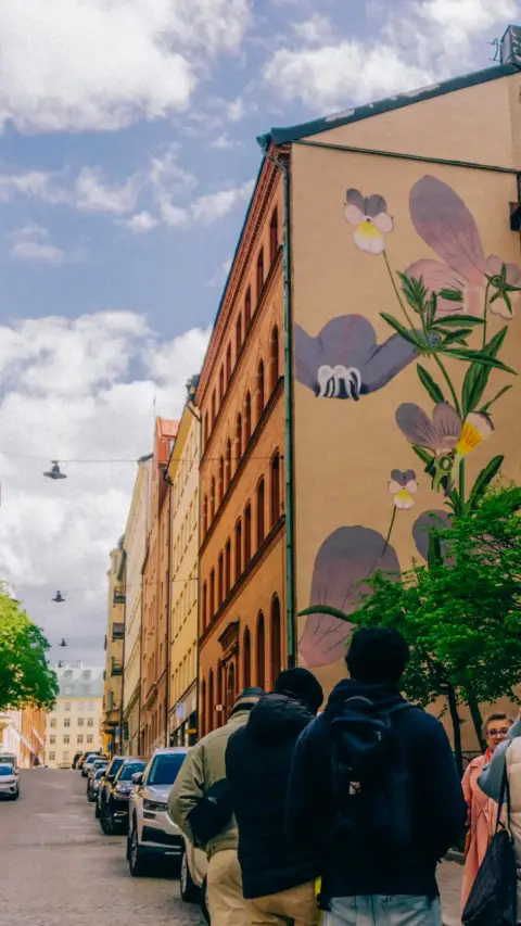 Street art on a Södermalm building