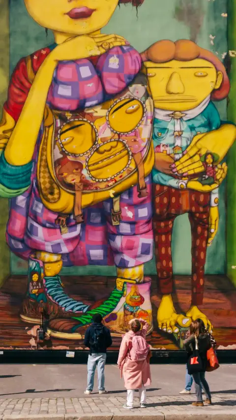 Os Gemeos mural in Stockholm